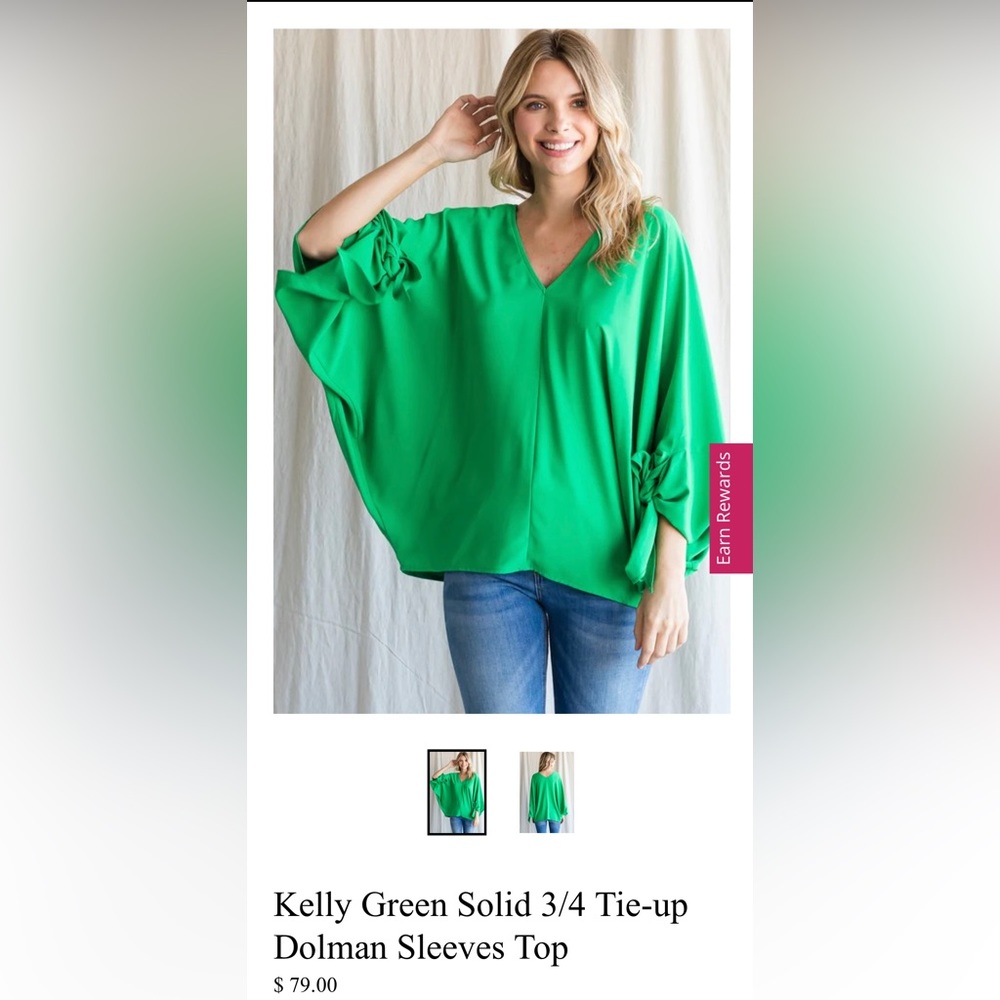 Women’s size large JODIFL kelly green top